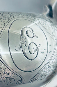 Impressive English sterling five piece tea set, John Round & Son Ltd, Sheffield, 1912