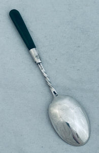 New Zealand greenstone and sterling Te Arawa teaspoon, Birmingham