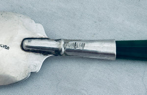 New Zealand Greenstone and Sterling Jam spoon