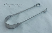 Load image into Gallery viewer, Bermudan silver sugar tongs, George Hutchings, c.1830s