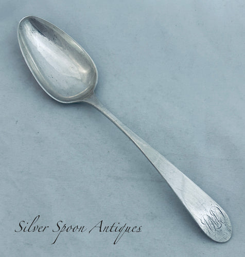 Bermudan silver tablespoon, Peter Pallais, c.1800