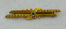 Load image into Gallery viewer, Australian 15ct Gold Sapphire and Diamond Brooch, RH Parker, Melbourne, c.1900s