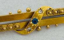 Load image into Gallery viewer, Australian 15ct Gold Sapphire and Diamond Brooch, RH Parker, Melbourne, c.1900s