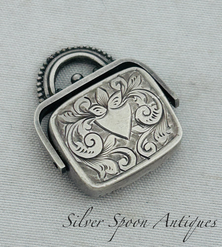 English sterling spinning fob seal, Payton, Pepper & Sons Ltd, Birmingham, 1898