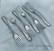 Load image into Gallery viewer, Set of 6 English sterling forks, John Round &amp; Son Ltd, Sheffield , 1895