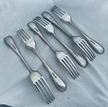 Load image into Gallery viewer, Set of 6 English sterling forks, John Round &amp; Son Ltd, Sheffield , 1895