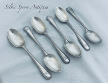 Load image into Gallery viewer, Set of 6 English sterling teaspoons, London, 1893