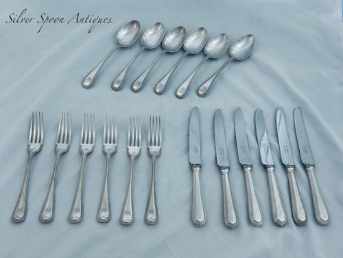 Setting for six, English sterling silver, John Round & Son Ltd, Sheffield , 1895