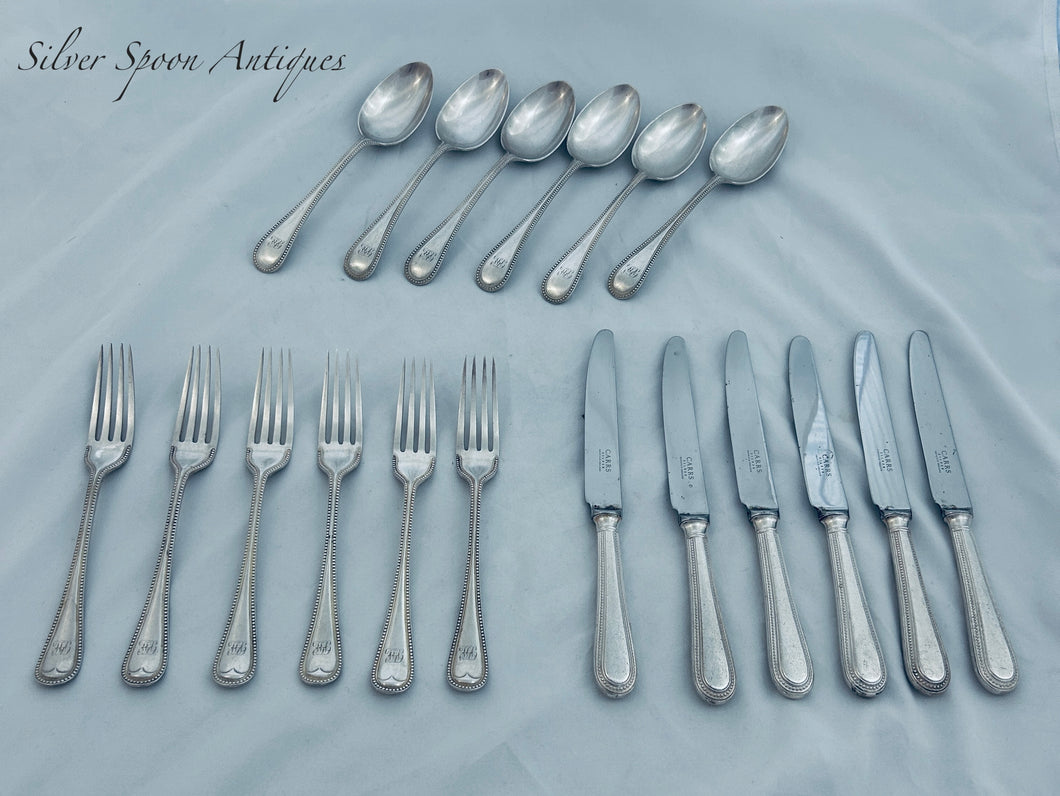 Setting for six, English sterling silver, John Round & Son Ltd, Sheffield , 1895