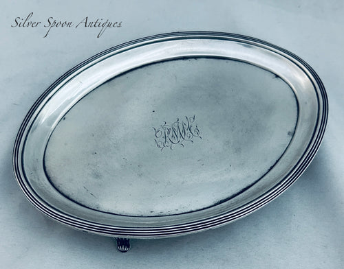 Georgian Sterling Card Tray/Teapot Stand, Peter, Ann & William Bateman, London, 1802