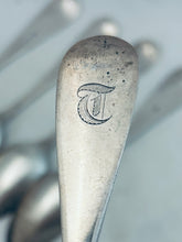 Load image into Gallery viewer, American sterling teaspoons and sugar spoon, Boston, 1860-1864