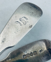 Load image into Gallery viewer, Pair of English sterling table spoons, Chawner and Co, London, 1860