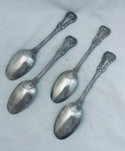 Load image into Gallery viewer, Set of 4 Kings Pattern variant dessert spoons, Mitchell &amp; Sons, Glasgow, 1822