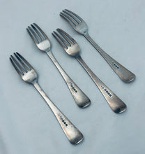 Load image into Gallery viewer, Set of four Old English pattern table forks, London, 1817