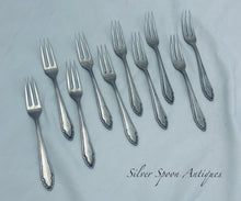 Load image into Gallery viewer, Set of 10 Austrian silver dessert forks, JCH, 1925-1950s