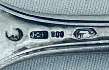 Load image into Gallery viewer, Set of 10 Austrian silver dessert forks, JCH, 1925-1950s