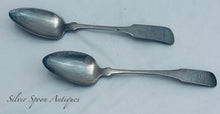 Load image into Gallery viewer, Two American coin silver tablespoons, Blackman &amp; Co and Shephard &amp; Boyd