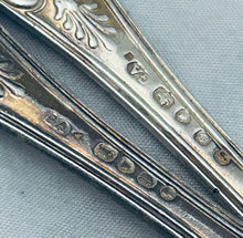 Load image into Gallery viewer, Pair of English Sterling Kings Pattern Dessert Forks - 123 grams.