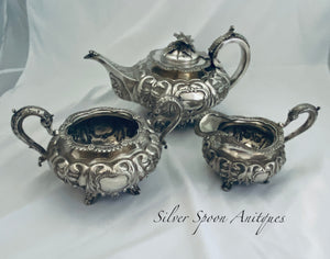 William IV Irish Sterling Silver Tea Set, Dublin, 1836