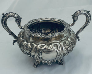 William IV Irish Sterling Silver Tea Set, Dublin, 1836