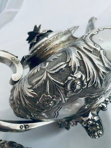 William IV Irish Sterling Silver Tea Set, Dublin, 1836