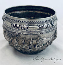 Load image into Gallery viewer, Good quality Asian silver bowl, Burmese?, 1900-1920