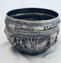 Load image into Gallery viewer, Good quality Asian silver bowl, Burmese?, 1900-1920