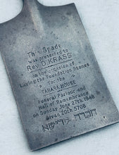 Load image into Gallery viewer, Rare Australian Judaica Silver Presentation Spade, Angus &amp; Coote, Sydney, 1940s