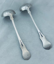 Load image into Gallery viewer, Pair of Scottish Queen's pattern sauce ladles, Glasgow, Muirhead &amp; Arthur, 1844