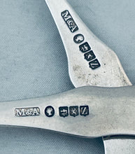 Load image into Gallery viewer, Pair of Scottish Queen's pattern sauce ladles, Glasgow, Muirhead &amp; Arthur, 1844