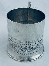 Load image into Gallery viewer, Arts and Crafts English sterling mug, Hugh Wallis, Chester, 1928