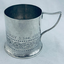 Load image into Gallery viewer, Arts and Crafts English sterling mug, Hugh Wallis, Chester, 1928