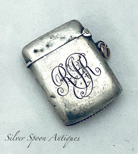 Small English Sterling Vesta, Birmingham, 1913