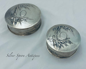 Two Chinese Silver Trinket Boxes, Siu Kee, Hong Kong, 1900s