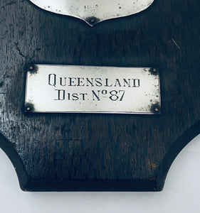 Queensland Trophy Plaque, Rachabite Sports Association, 1936