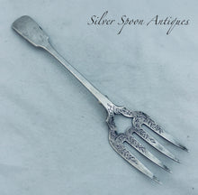 Load image into Gallery viewer, Large Victorian Sterling Serving Fork, Eaton, London, 1860