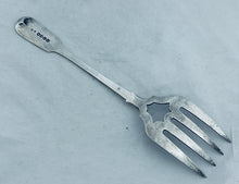 Load image into Gallery viewer, Large Victorian Sterling Serving Fork, Eaton, London, 1860