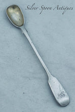 Load image into Gallery viewer, English sterling long handled mustard spoon, A B Savory &amp; Sons, London, 1860