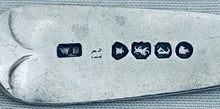 Load image into Gallery viewer, English sterling long handled mustard spoon, A B Savory &amp; Sons, London, 1860