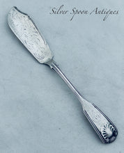 Load image into Gallery viewer, English silver Fiddle, Thread and Shell pattern butter knife, London, 1859