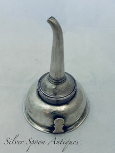 Georgian Sterling Wine Funnel, George Gray, London, 1791