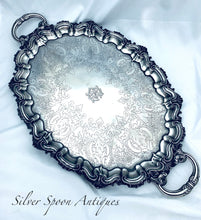 Load image into Gallery viewer, Substantial English Sterling Silver Tray, Barker Brothers, Sheffield, 1901