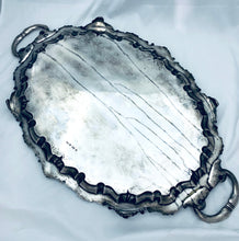 Load image into Gallery viewer, Substantial English Sterling Silver Tray, Barker Brothers, Sheffield, 1901