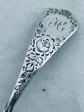 Load image into Gallery viewer, English Sterling Sifter Spoon, Atkin Brothers, Sheffield, 1893