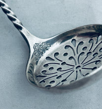 Load image into Gallery viewer, English Sterling Sifter Spoon, Atkin Brothers, Sheffield, 1893