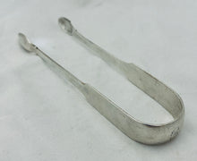 Load image into Gallery viewer, Irish Provincial Fiddle Pattern Sugar Tongs, Isaac Solomon, Cork