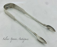Load image into Gallery viewer, Irish Provincial Fiddle Pattern Sugar Tongs, Isaac Solomon, Cork