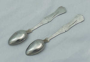 Pair of Ottoman Solid Silver Teaspoons, 1909-1918