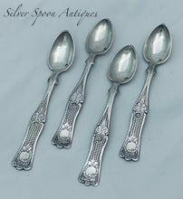 Load image into Gallery viewer, Set of 4 Solid Silver Turkish Teaspoons, 1909-1918