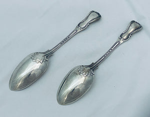 Lovely pair of English Sterling table/serving Spoons, Adams, 1848